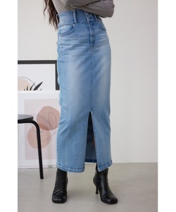 「AZUL BY MOUSSY」 デニムロングスカート LARGE ライトブルー レディース