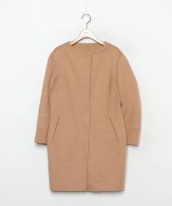 「UNITED ARROWS」 ノーカラーコート 38 ベージュ レディース