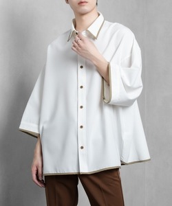 「Adoon plain」 半袖シャツ LARGE オフホワイト メンズ