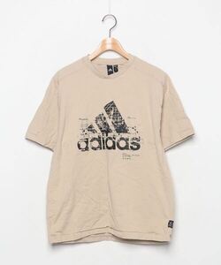 「adidas」 半袖Tシャツ X-LARGE ベージュ メンズ