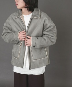 「SENSE OF PLACE by URBAN RESEARCH」 ジップアップブルゾン LARGE グレー メンズ