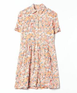 「TROVATA」 花柄シャツワンピース S オレンジ レディース