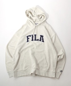 「FILA」 プルオーバーパーカー L アッシュグレー メンズ