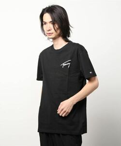 「TOMMY JEANS」 半袖Tシャツ X-LARGE ブラック メンズ