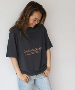 「CANAL JEAN」 半袖Tシャツ ONE SIZE チャコールグレー レディース