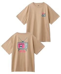 「X-girl」 半袖Tシャツ 2 ベージュ レディース