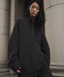 「WYM LIDNM」 長袖ニット M チャコール メンズ