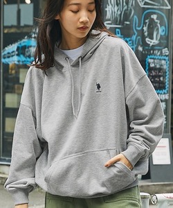 「U.S. POLO ASSN.」 プルオーバーパーカー L 杢グレー メンズ