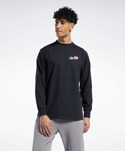 「Reebok」 長袖Tシャツ X-SMALL ブラック メンズ