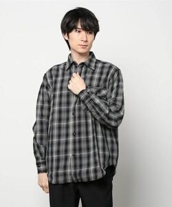 「BEAMS PLUS」 長袖ネルシャツ X-LARGE ブラック メンズ