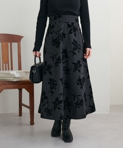「natural couture」 フレアスカート FREE ブラック レディース