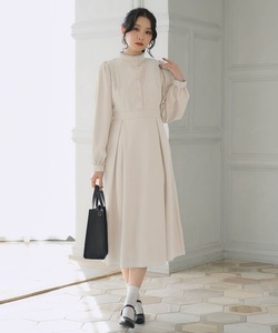 「Newlyme」 長袖ワンピース MEDIUM ベージュ系その他 レディース