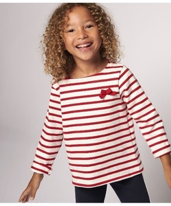 「PETIT BATEAU」 「KIDS」長袖カットソー 5YEAR レッド キッズ