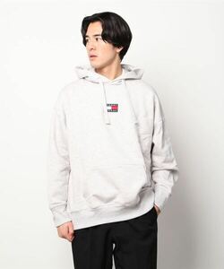 「TOMMY JEANS」 プルオーバーパーカー X-LARGE グレー メンズ