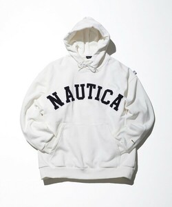 「NAUTICA」 プルオーバーパーカー SMALL オフホワイト メンズ