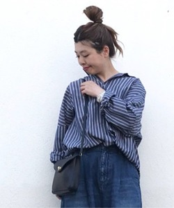 「JOURNAL STANDARD LUXE」 長袖シャツ FREE ネイビー レディース