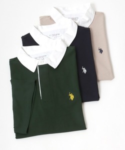 「U.S. POLO ASSN.」 半袖ポロシャツ M ダークグリーン メンズ