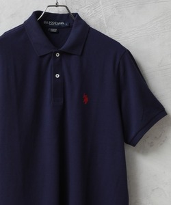 「U.S. POLO ASSN.」 半袖ポロシャツ X-LARGE ネイビー メンズ