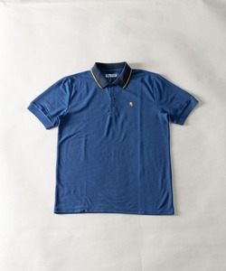 「NYLAUS」 「Skkone Vintage」半袖ポロシャツ LL ブルー メンズ
