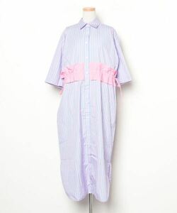 「MSGM」 シャツワンピース 38 スカイブルー レディース