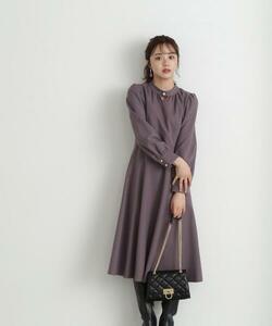 「PROPORTION BODY DRESSING」 長袖ワンピース X-SMALL ダークグレー レディース