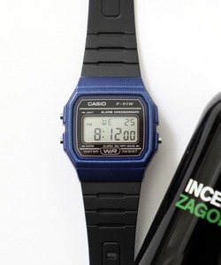 「CASIO」 デジタル腕時計 FREE ブルー メンズ