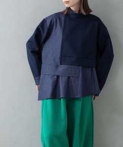 「MARECHAL TERRE」 長袖カットソー MEDIUM ネイビー レディース