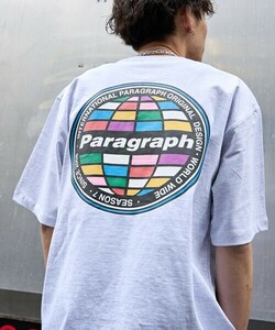 「Paragraph」 半袖Tシャツ フリ- ライトグレー メンズ