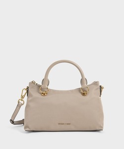 「CHARLES & KEITH」 2WAYバッグ M サンドベージュ レディース