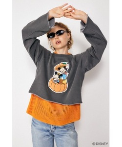 「Disney SERIES CREATED by MOUSSY」 スウェットカットソー FREE ライトブラック レディース