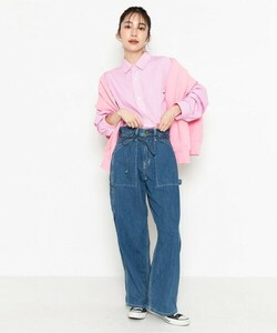 「FREAK'S STORE」 「Lee」加工デニムパンツ MEDIUM ブルー レディース