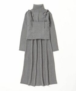 「B:MING by BEAMS」 ニットワンピース ONE SIZE チャコールグレー レディース