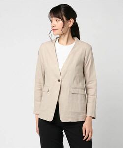 「B:MING by BEAMS」 ノーカラージャケット SMALL ベージュ系その他 レディース