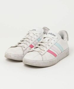 「adidas」 ローカットスニーカー 25.0cm ホワイト レディース