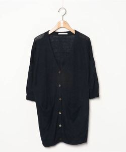 「URBAN RESEARCH DOORS」 7分袖ニットカーディガン ONE SIZE ネイビー レディース