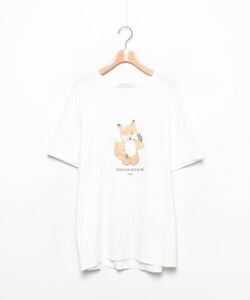 「Maison Kitsune」 半袖Tシャツ L ホワイト メンズ