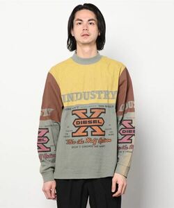 「DIESEL」 長袖Tシャツ X-LARGE グレー メンズ