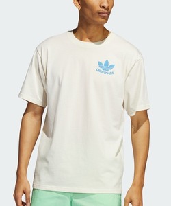 「adidas」 半袖Tシャツ - オフホワイト メンズ