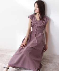 「N.（N. Natural Beauty Basic）」 半袖ワンピース MEDIUM スモークピンク レディース