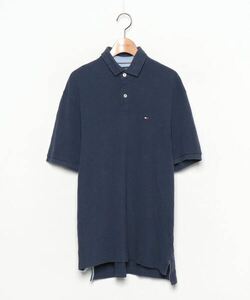 「TOMMY HILFIGER」 半袖ポロシャツ M ネイビー メンズ