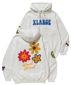 「XLARGE」 プルオーバーパーカー S ホワイト メンズ