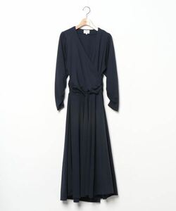 「LANVIN en Bleu」 長袖ワンピース 38 ネイビー レディース