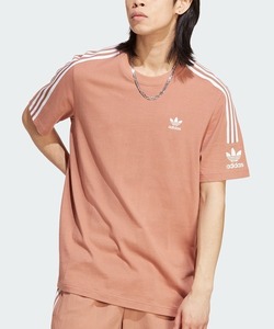 「adidas」 半袖Tシャツ X-SMALL ブラウン メンズ