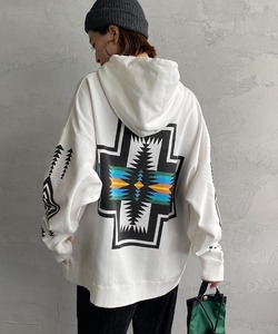 「PENDLETON」 プルオーバーパーカー L ホワイト レディース