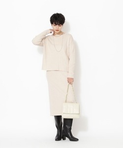 「NATURAL BEAUTY BASIC」 セットアップ SMALL グレイッシュベージュ レディース