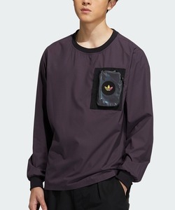 「adidas」 長袖Tシャツ MEDIUM ダークパープル メンズ