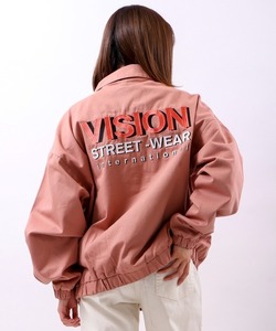 「VISION STREET WEAR」 ジップアップブルゾン LL ピンク メンズ