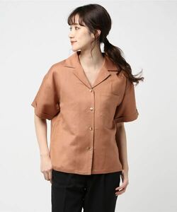 「CAROLINA GLASER」 半袖シャツ ONE SIZE テラコッタ レディース