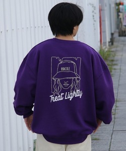 「ZIP FIVE」 スウェットカットソー LARGE パープル レディース