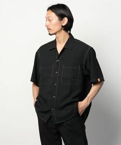 「BEAMS LIGHTS」 半袖シャツ MEDIUM ブラック メンズ